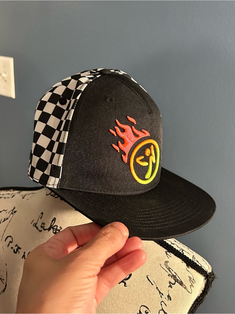 Zumba logo checker SnapBack hat